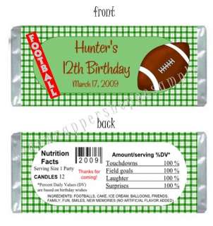 BOWLING Candy Wrappers Favors SPORTS BASEBALL FOOTBALL  