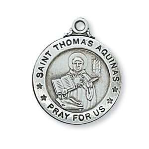  St. Thomas Aquinas Sterling Round Medal Jewelry