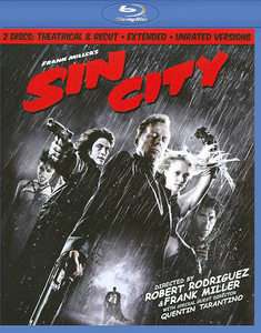 Sin City Blu ray Disc, 2011, 2 Disc Set, Recut, Extended, Unrated 