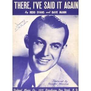   ve Said It Again Vintage 1941 Sheet Music recorded by Vaughn Monroe