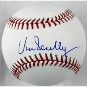  Vin Scully Dodgers Announcer Signed Oml Baseball Psa 