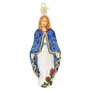 Virgin Mary Glass Ornament