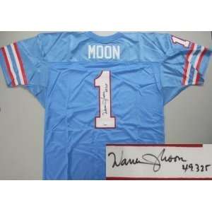 Warren Moon Autographed/Hand Signed Houston Oilers Jersey 49325