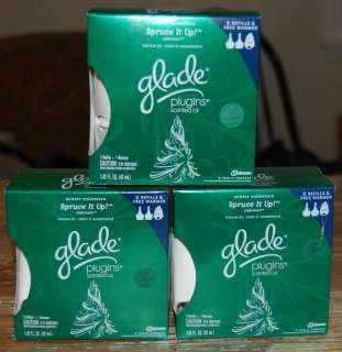 Glade PlugIns Spruce It Up, 3 Warmers + 6 Scented Oil Refills, Limited 