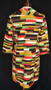   Blocks Colorblock Coat Jacket 4 S UK 8 NWT Retro Glee Stripe  