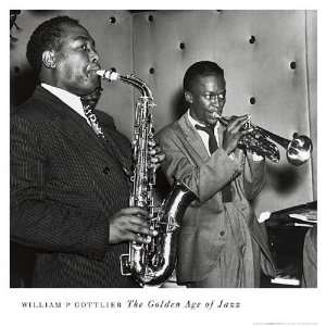  Charlie Parker and Miles Davis * by William Gottlieb . Art 