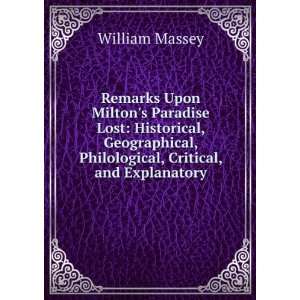   , Philological, Critical, and Explanatory William Massey Books