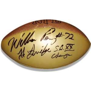  William Perry Autographed Wilson Football with The Fridge 