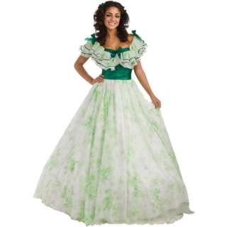 Gone with the Wind Scarlett Green Picnic Dress Costume  