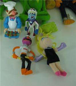 Muppets Plush Bean Bag Lot Kermit Miss Piggy Animal  