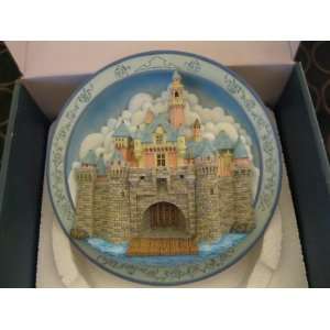    Disneyland Sleeping Beauty Castle Sculptural Plate 