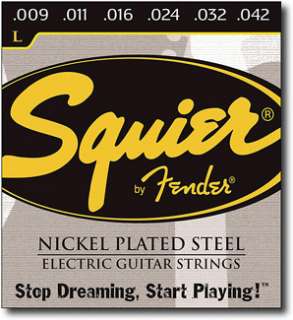 FENDER® SQUIER NICKEL ELECTRIC GUITAR STRINGS (9 42) 717669312558 