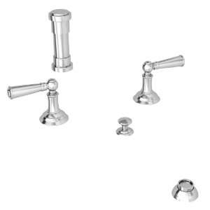   Double Handle Widespread Bidet Faucet with Vacuum B