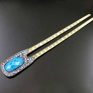   Item  1pc Austrian rhinestone crystal Antiqued hair fork