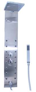   STEEL 3 FUNCTION THERMOSTATIC SHOWER PANEL WITH 16 BODY JETS