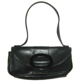 Nicole Miller Black Leather Handbag / Purse  