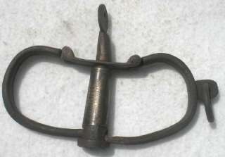 Cast Iron Slave Old West Pirate Police Handcuffs Reprod  