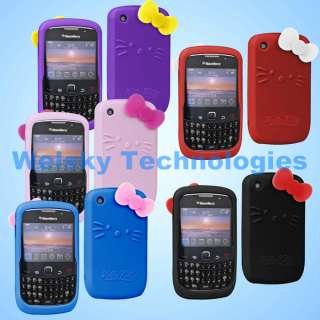 Hello kitty silicone soft case for Blackberry curve 8520 back 