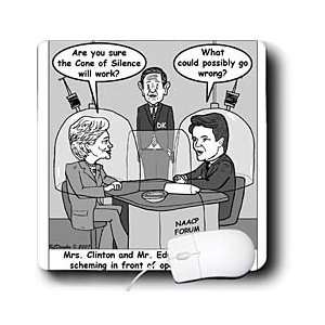   Cartoon with Clinton   Edwards Screw up   Mouse Pads Electronics