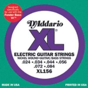 Addario Guitar Electric Bass Nickel Wound XL Fender Electric Bass VI 