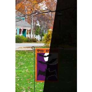  Fiber Optic Garden Flag,Batty Halloween Patio, Lawn 