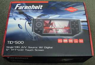 NEW Farenheit TID 500 In Dash 5 LCD Touchscreen DVD/CD  