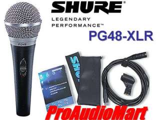 Shure PG48 XLR Vocal Microphone dynamic mic PG48XLR NEW IN STOCK 