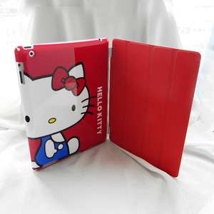 iPad 2 PU Leather Smart Cover + Hello Kitty Back Case  