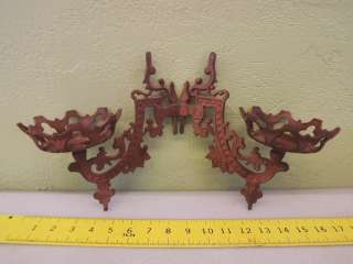   Western Outdoor Fence Post Wall Mount Cast Iron Candle Holders  