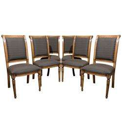 Set of Six Custom Italian Regency Dining Chairs  