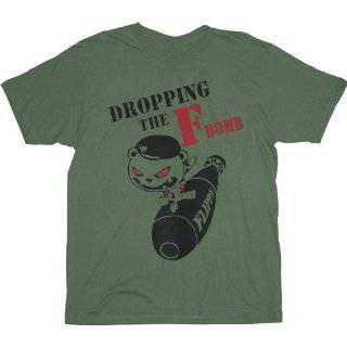 Happy Tree Friends Flippy Dropping the F Bomb Military Green T shirt 