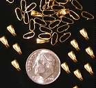 36 Pcs Yellow Gold Plated snap on pendant bails GPB001  