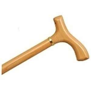  Extra Tall Wood Cane With Fritz Handle, Natural Stain 