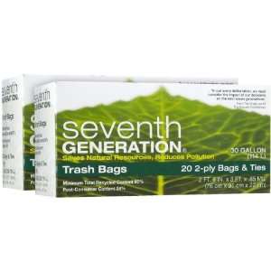  Seventh Generation Trash Bags, 20 ct 2 pack Health 