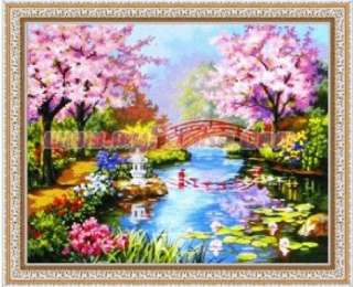 Romantic Sakura Flower DIY Oil Painting by No. 30x40cm  