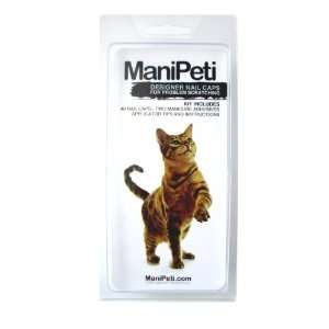  ManiPeti Nail Caps for Cats, Black, Size Large Pet 