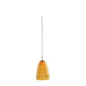   Lamp Ali Jack Pendant for Canopies with Amber Glass Shade Chrome Home