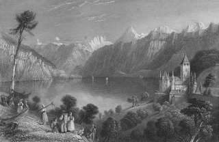 Caption below picture Castle of Spiez, Lake of Thun, Canton Bern