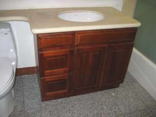 36 Traditional Cherry Bathroom Vanity Cabinet w/ L Dwr  