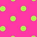 BOUTIQUE Hot Pink Lime Polka Dot Changing Pad Cover