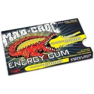 Mad croc Slammin Citrus Energy Gum Sugar Free   8 Packs (80 Pieces 
