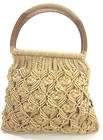 tote le monde tan woven straw wooden handles handbag one