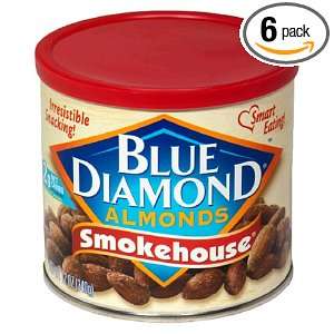 Blue Diamond Almonds, Whole Natural, 12 Ounce Can (Pack of 6)