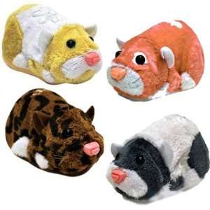 Zhu Zhu Pets Series 4 Set of 4 Hamster Toys Cappuccino, Jinx, Peachy 