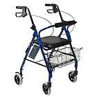 Roscoe ROS RL10040A RD 4 Wheel Rollator Roller Walker  