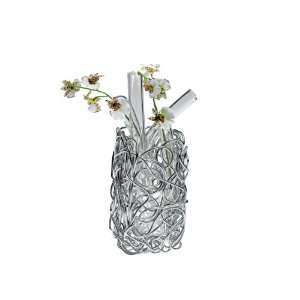   Nuvem Wire Flower Vase by Fratelli Campana Color Anodized Aluminum
