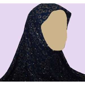 Dark Blue Floral 1 Piece Al Amira Hijab 