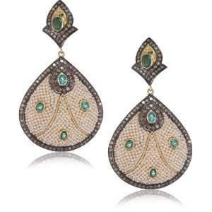  Fine Jewelry by Kevia Byzantium Emerald Pearl Brocade 