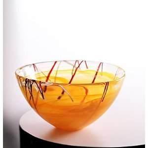 Kosta Boda Contrast Small Bowl, Orange, 6 1/4in