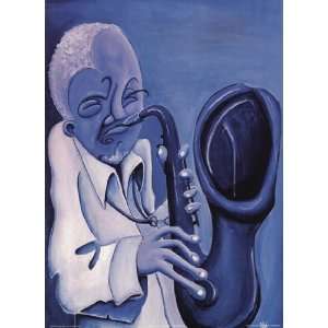  Blue Jazzman II by Patrick Daughton 5x7